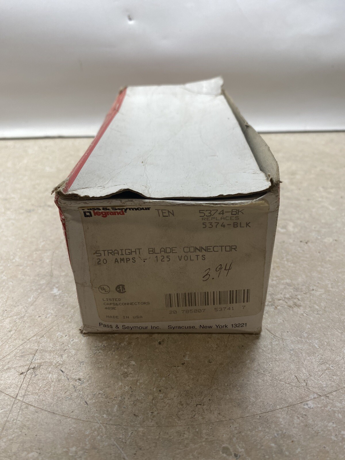 Pass & Seymour 5374-BK ( Box Of 9)
