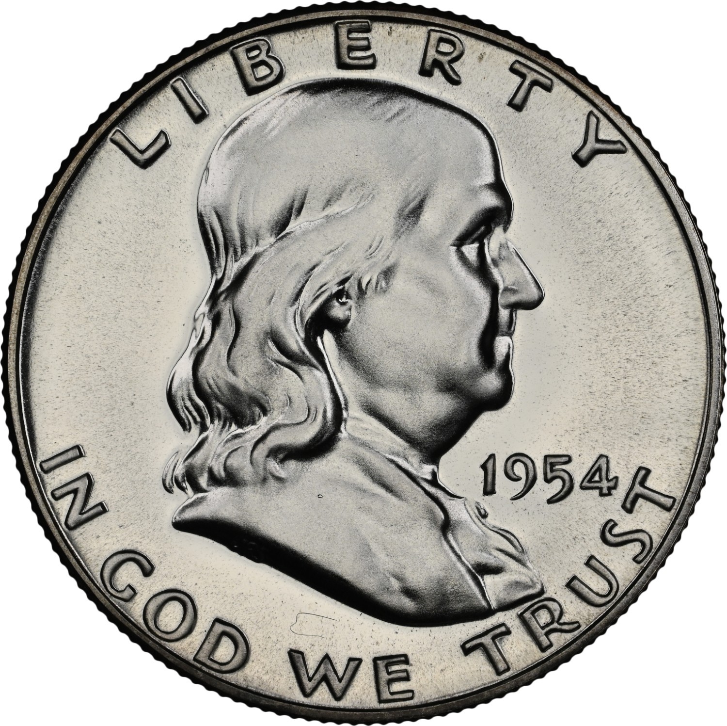 1954 Proof Franklin Silver 50¢ **VERY NICE COIN** (Stock Photo)