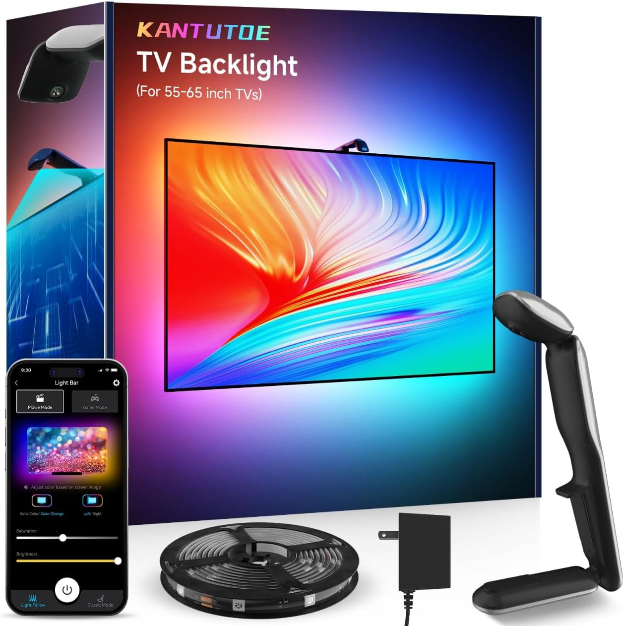 TV LED Backlight Sync to Screen, 13.7Ft LED Lights for 45-65 Inch Tvs & PC Monit