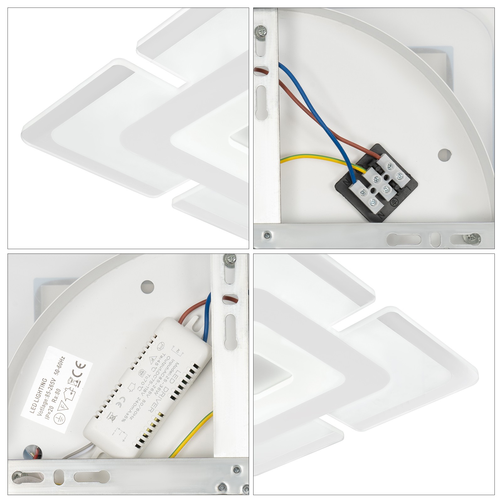 Square Ceiling Light LED Ceiling Lamp Flush Mount Ceiling Lighting Fixture
