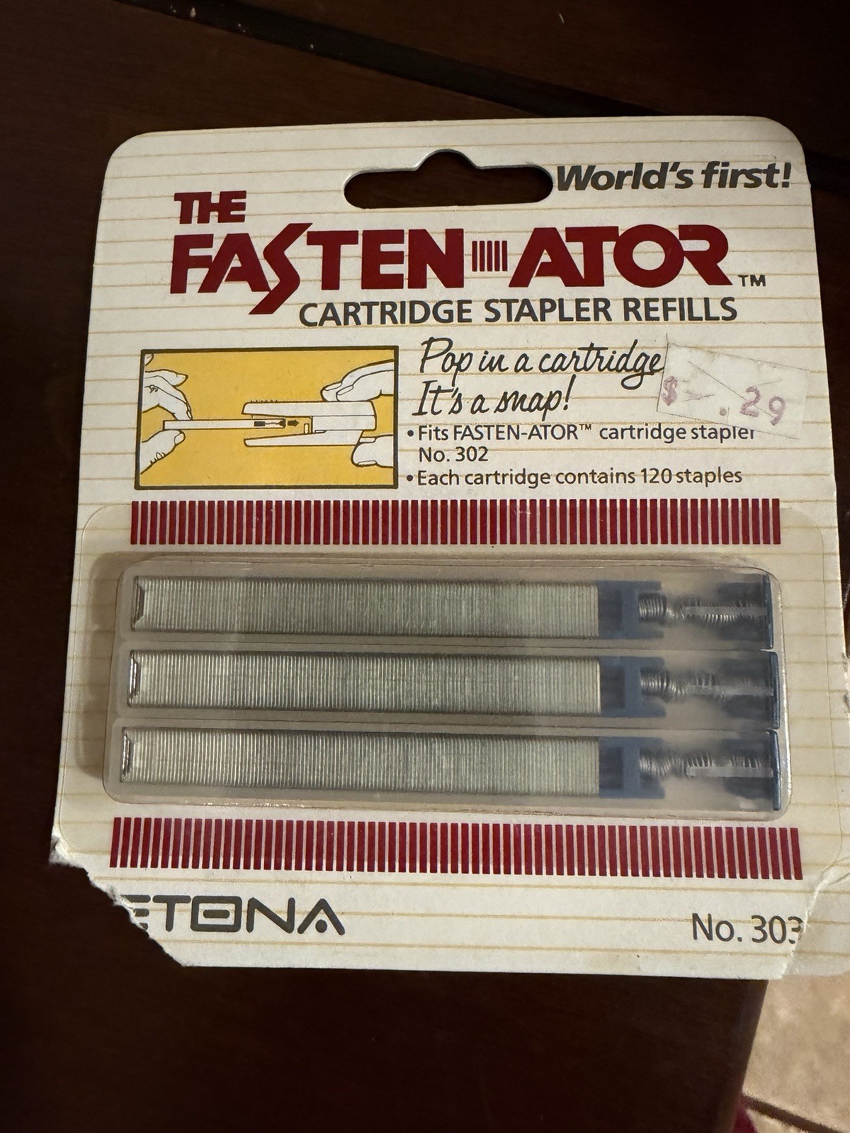 Vintage FASTEN ATOR Cartridge Stapler Refills No 303 Etona NOS
