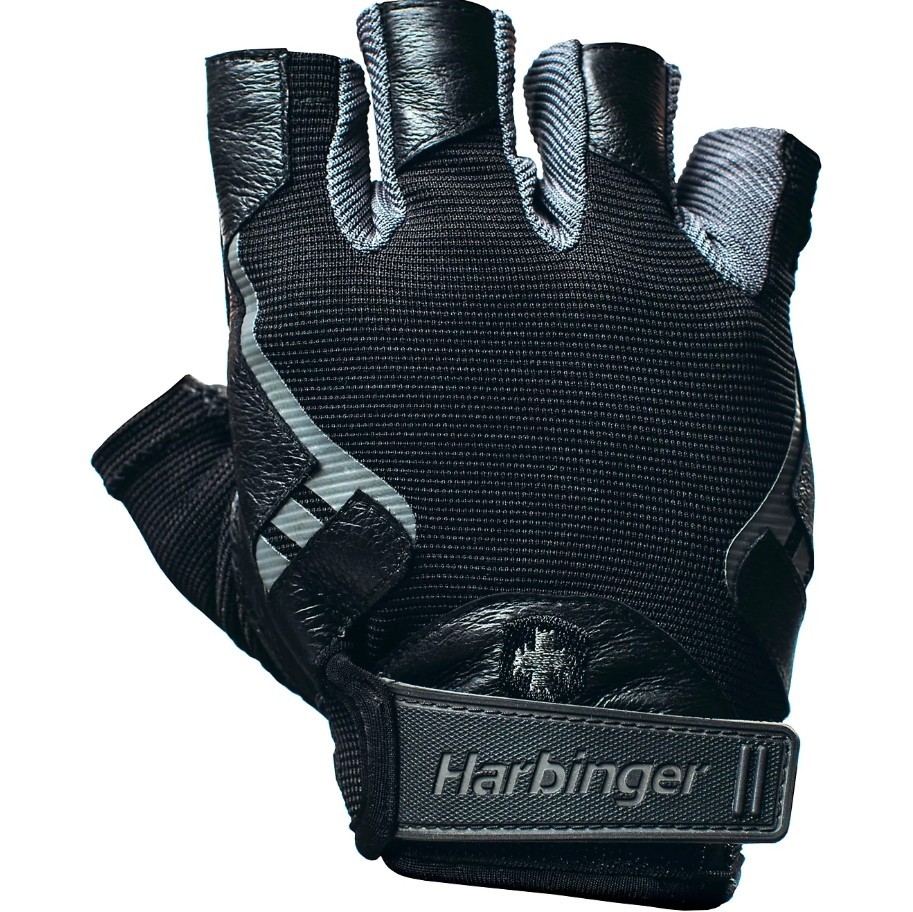 Harbinger Men's Pro Weightlifting Gloves - Padded Leather Palms