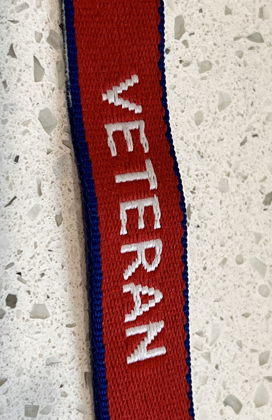 Veteran Keychain Red White And Blue Key Clip