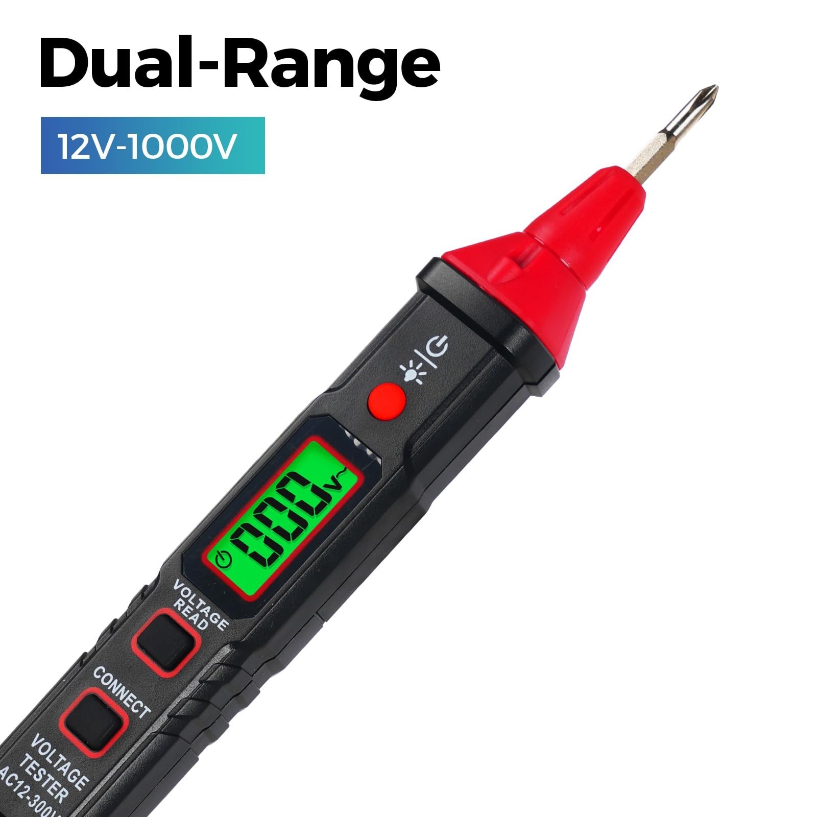 WGGE Digital AC Voltage Tester Screwdriver – LCD Display, High/Low Voltage