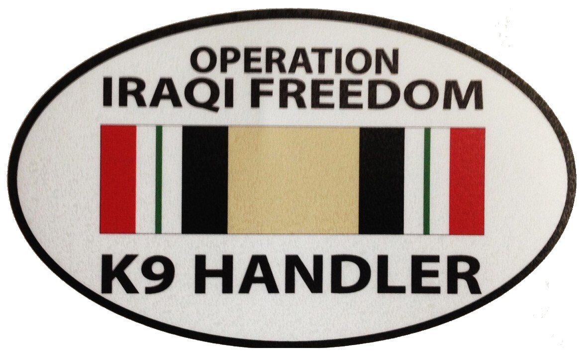 Iraq K-9 / K9 Handler - Operation Iraqi Freedom Sticker