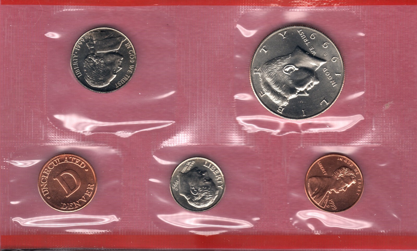 1999 U.S. MINT UNCIRCULTED COIN SET ACTUAL SET #b172
