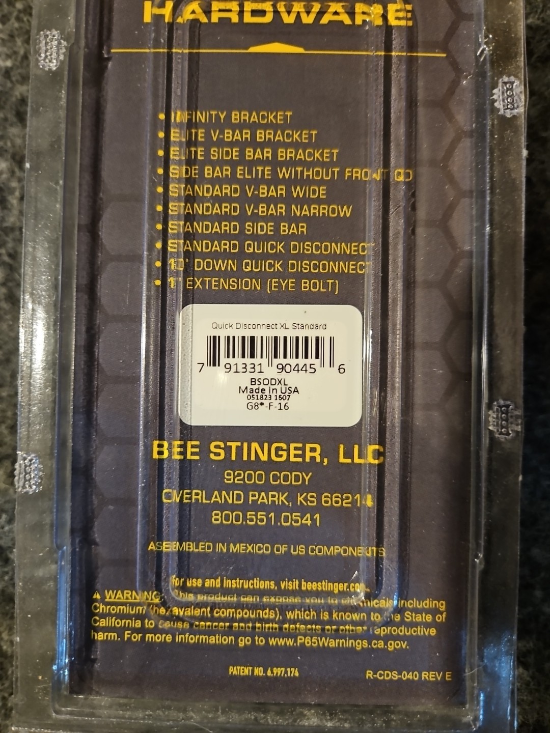 B-Stinger Quick Disconnect Compound Bow Hunting Stabilizer BSQDXL