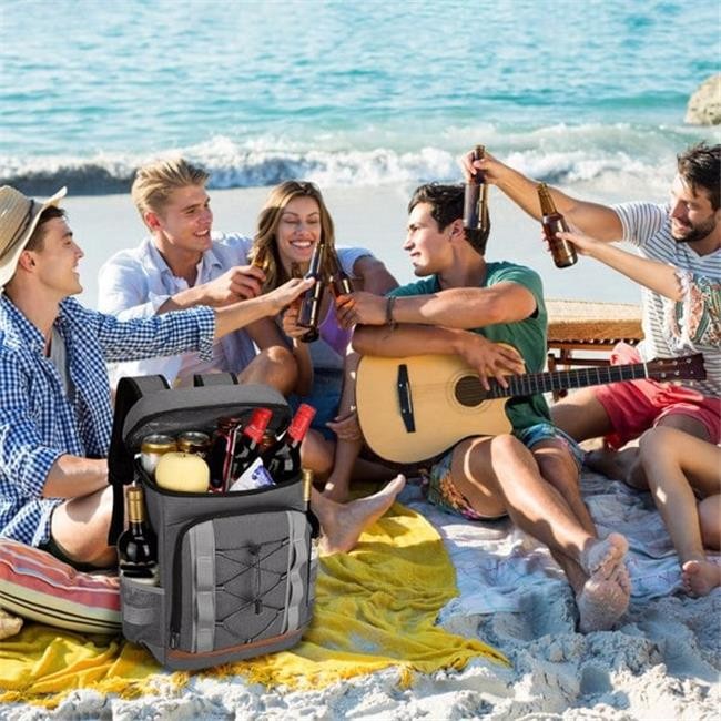 36 Can Leakproof Insulated Cooler Backpack with 25L & 6.6 gal Picnic Camping ...