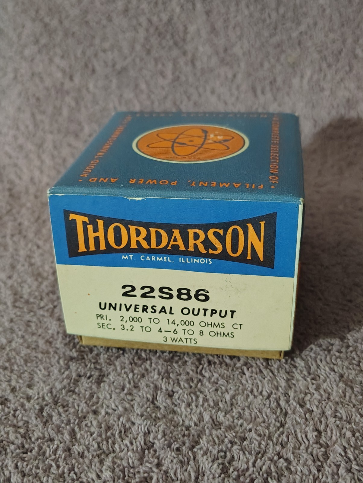 Thordarson 22S86 Universal Output Transformer 2000 to 14,000 OHMS NOS