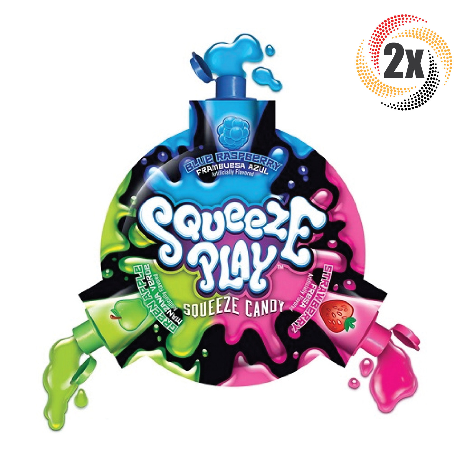 2x Packs Squeeze Play Squeeze Candy Assorted Flavors 2.1oz Fast Free Shipping!