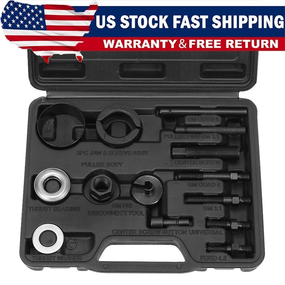 14PCS Auto Power Steering Pump Pulley Puller Remover Installer Tool US