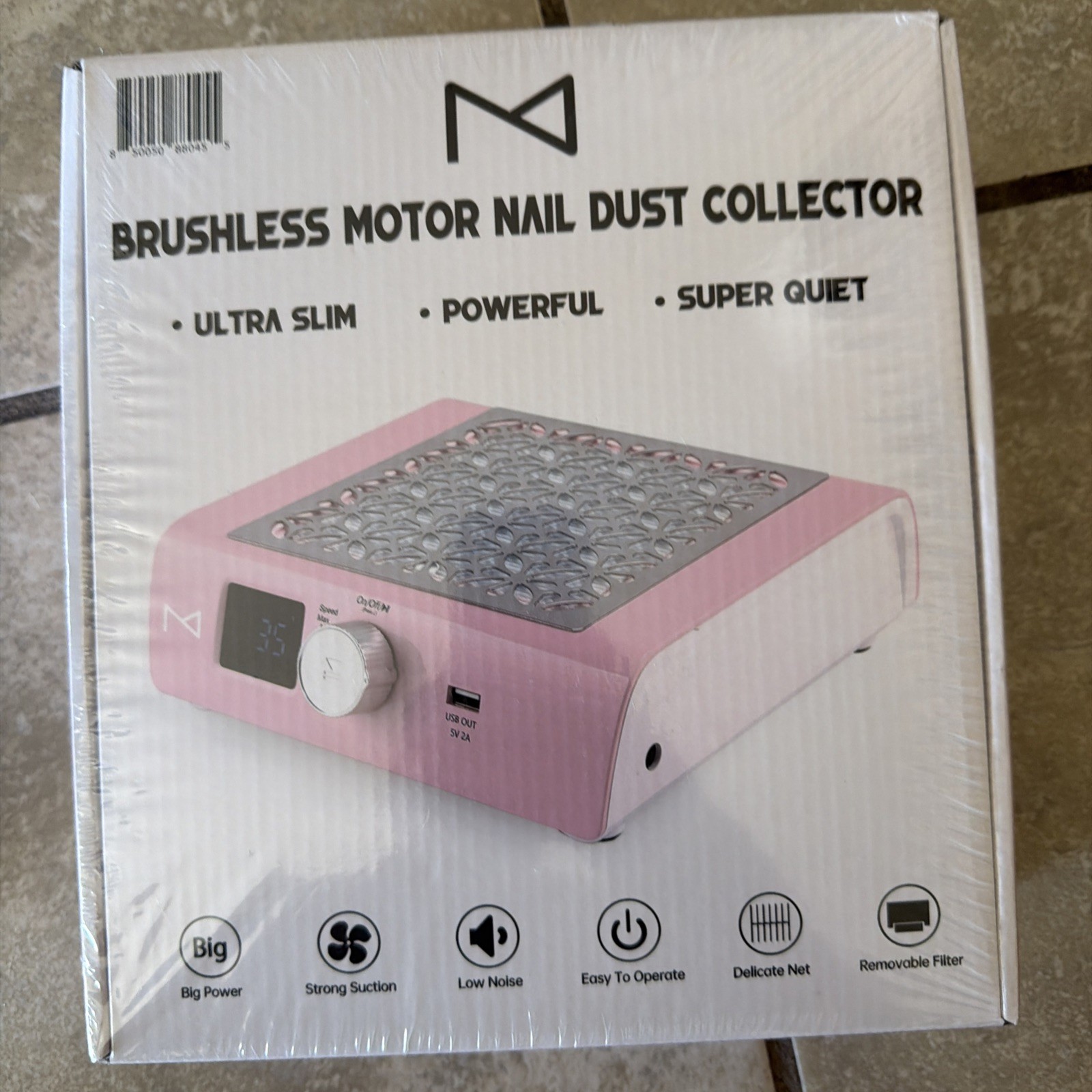 DustPro Cordless Rechargeable Nail Dust Collector | 45K RP Powerful Pink