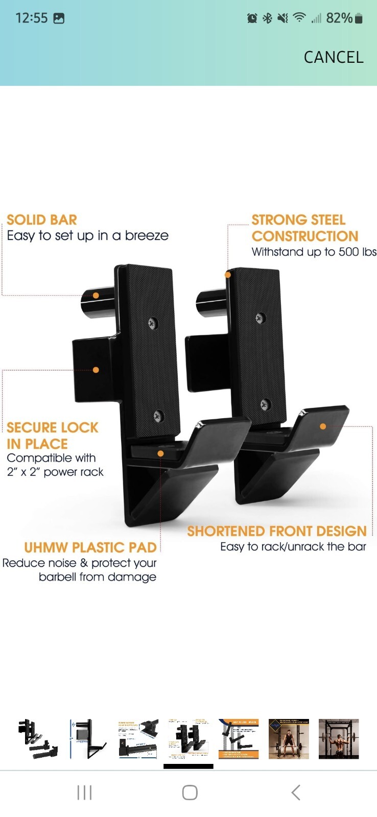 Yes4All Power Rack Accessories J-Hooks 2x2