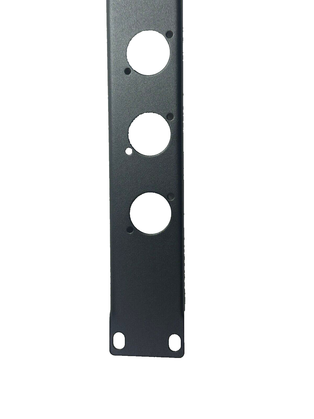 1U (Space) Black Heavy Duty Rack Case Panel w/ 8 XLR "D" Cutouts 19" X 1.75"