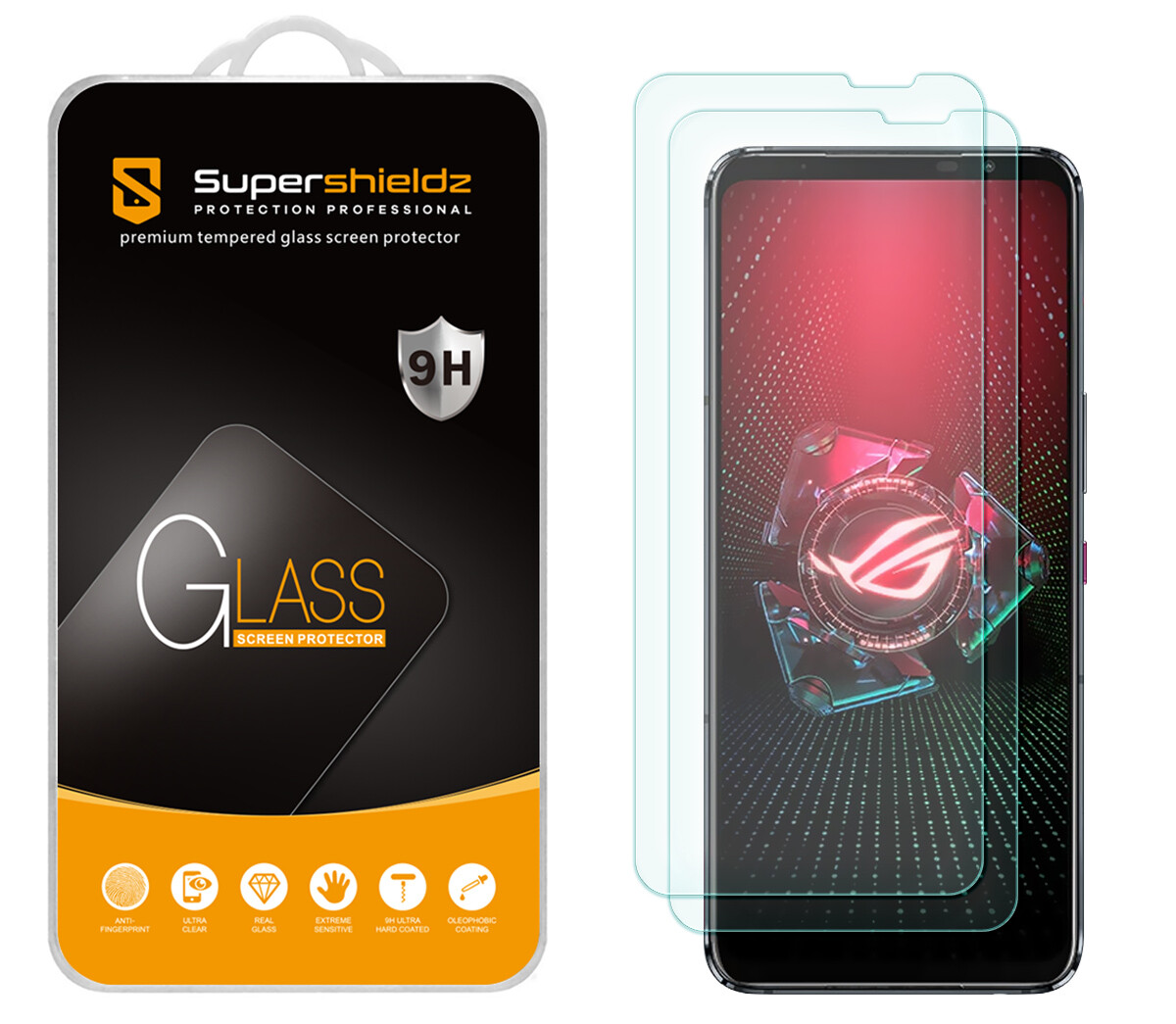 2X Tempered Glass Screen Protector for Asus Rog Phone 5s/5s Pro/ 6/ 6 Pro