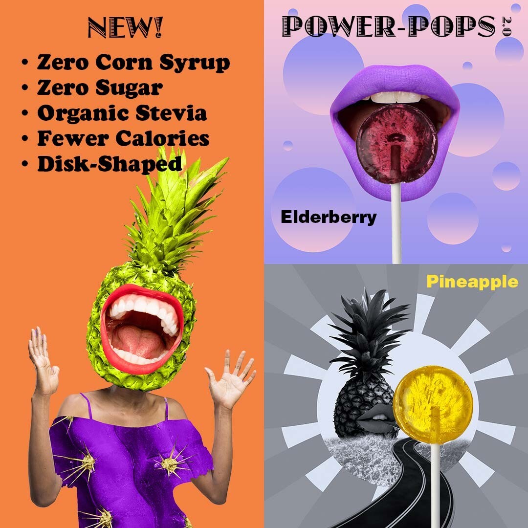 NEW Power POPS 2.0 Bag  Candy Lollipop Lose Weight Suppress Appetite Disk Shape