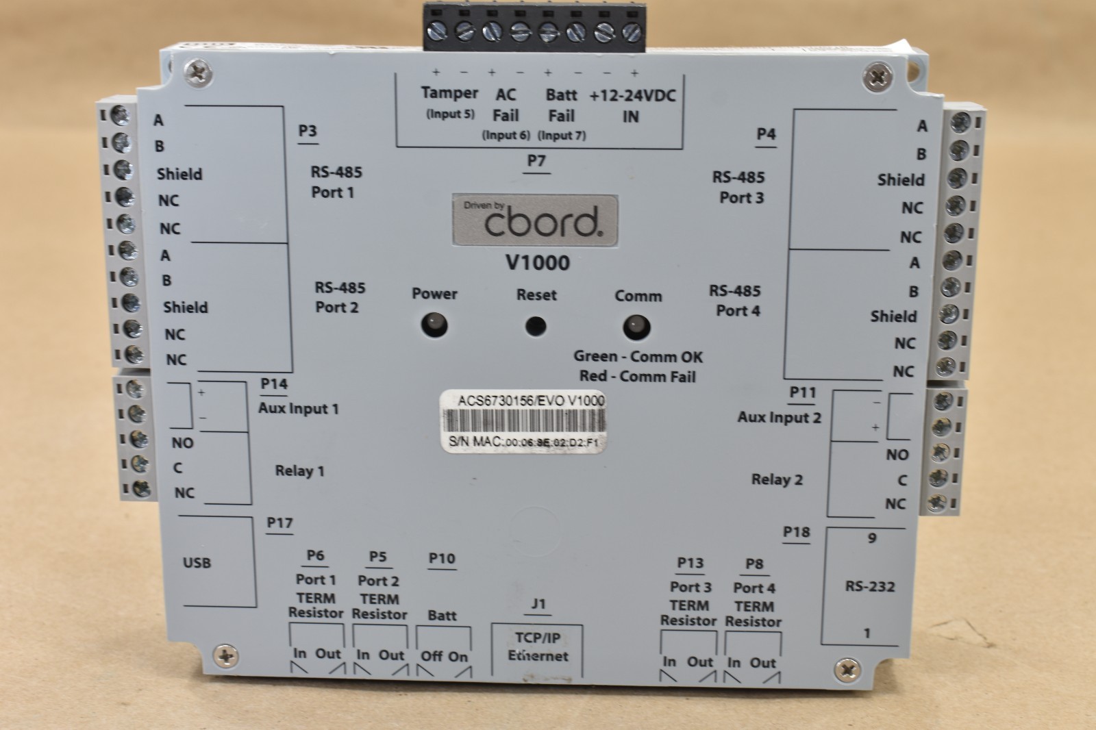 HID VertX EVO V1000, Networked Access Control System Controller, 71000BEP0N01A