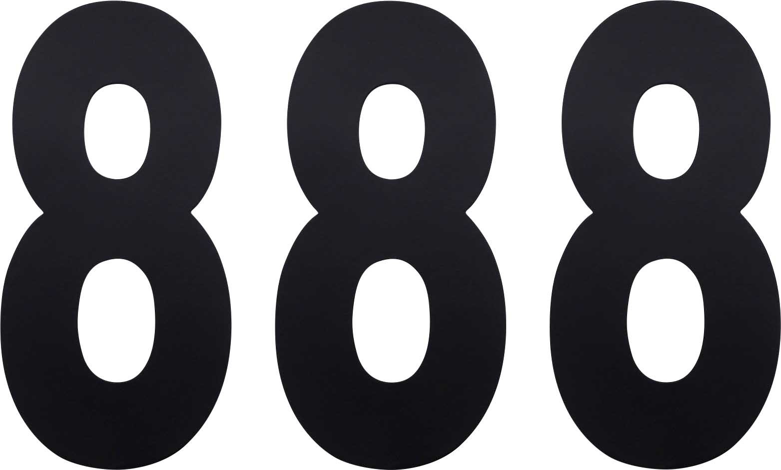 Factory Effex Standard Numbers 6in. - Black - No. 8 - 02-4458