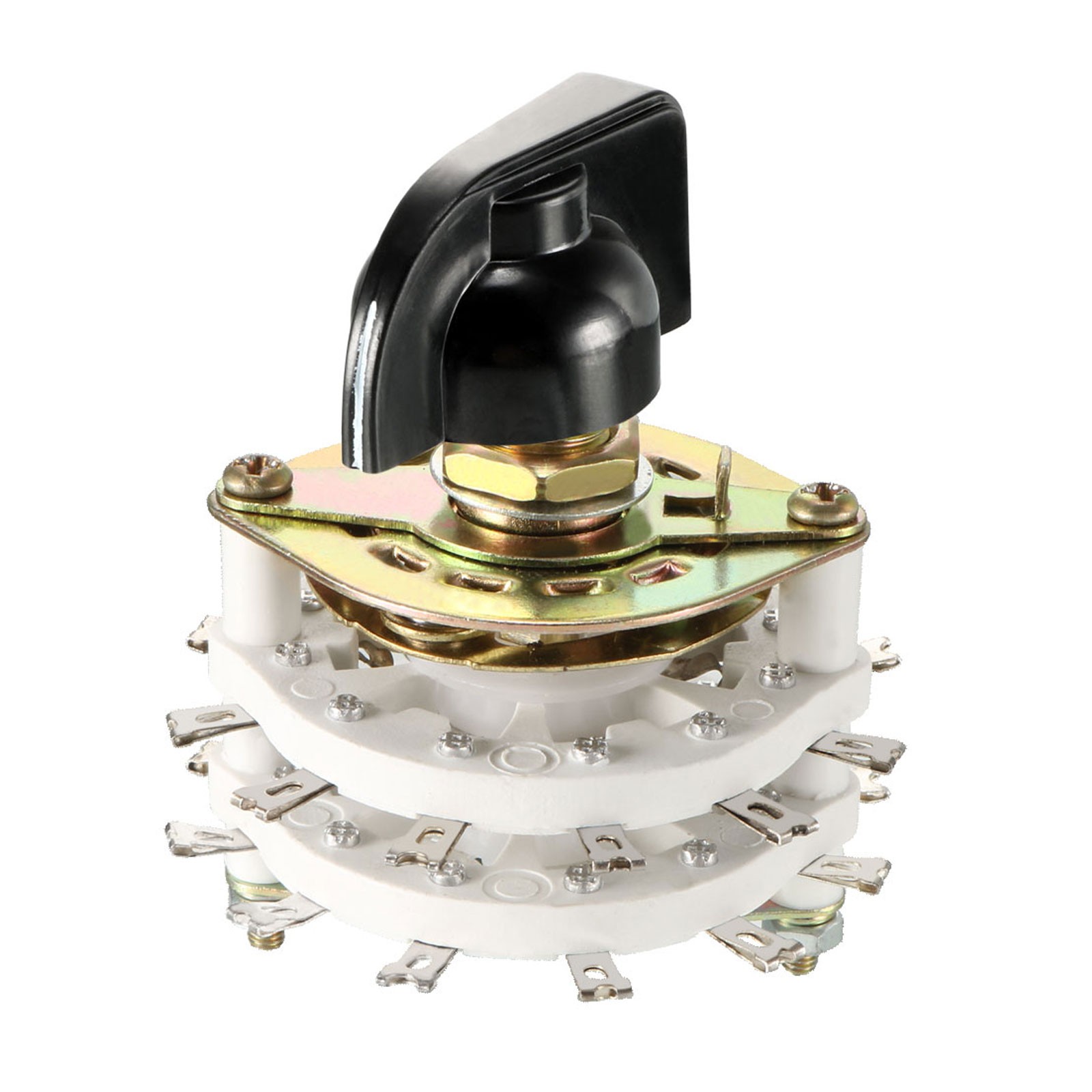 6P3T 6 Pole 3 Position 2 Deck Band Channel Rotary Switch Selector
