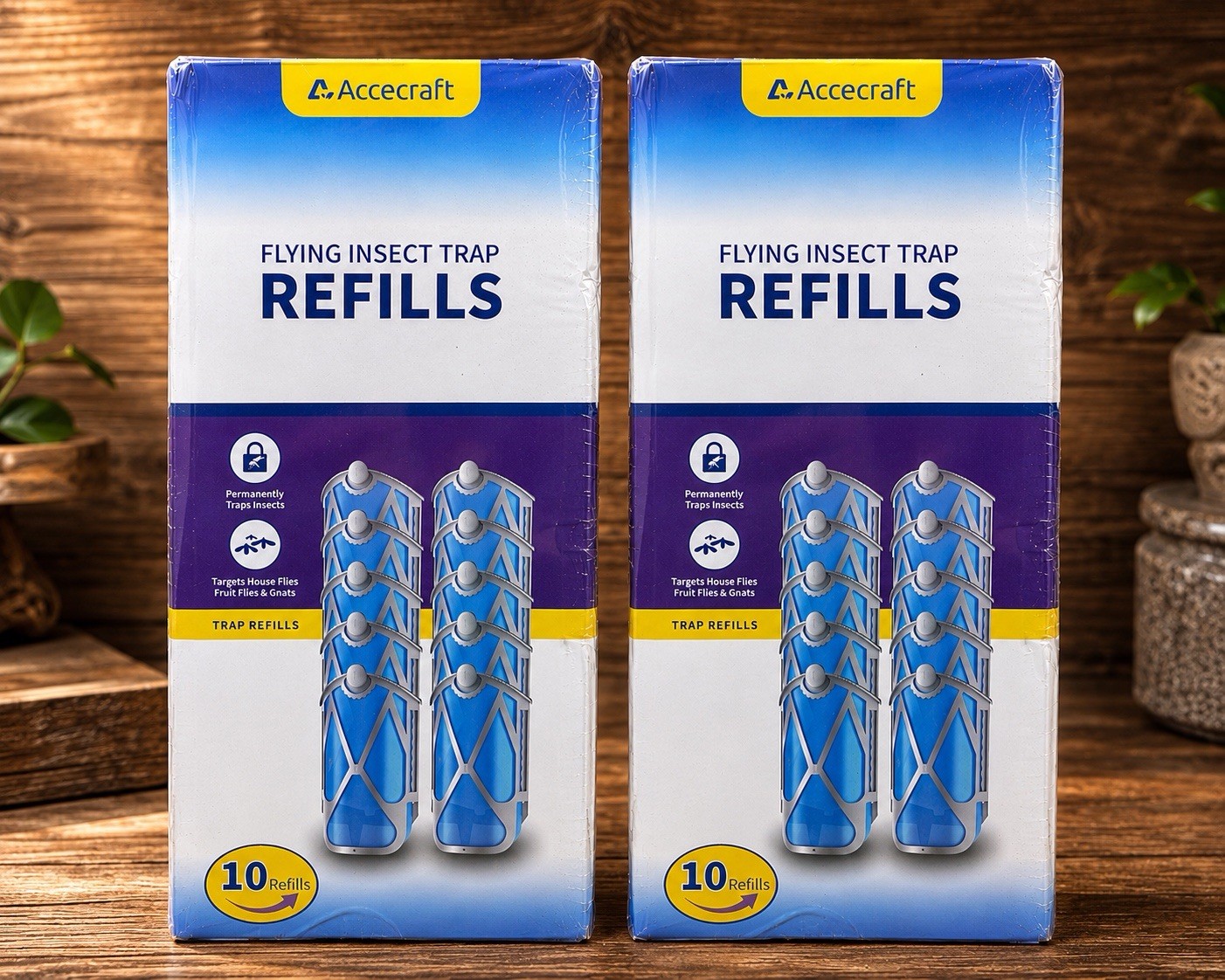 2x Flying Insect Trap Refills Value Pack 10 Count For House Flies Fruit Flies