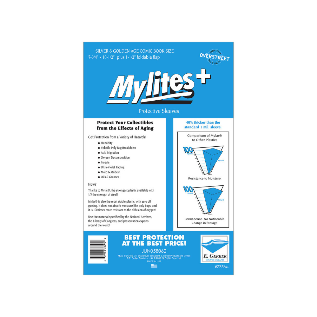 25 Mylites 1.42 Mil Mylar Silver & Golden Age Comic Book Bags and Boards (BCW)