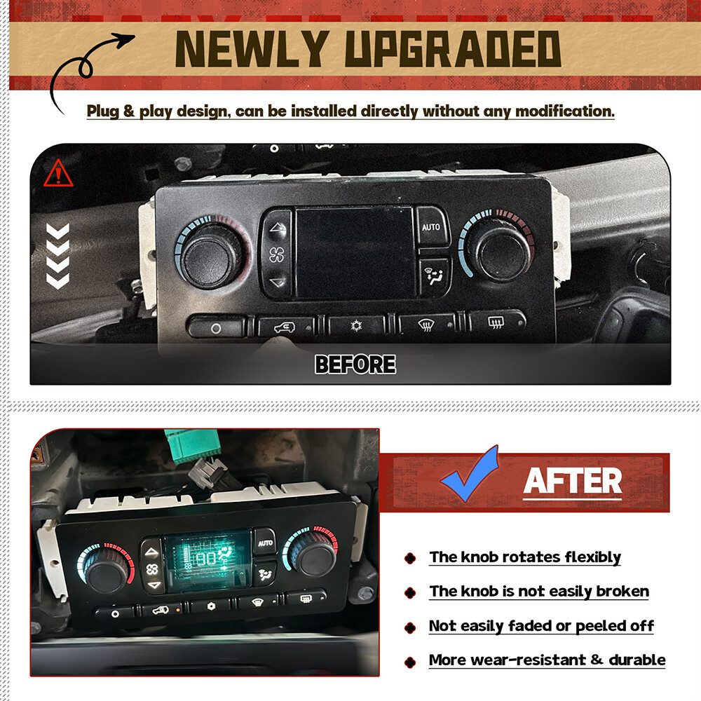 For 03-07 Hummer H2 A/C Temperature Climate Control Panel Digital Heater Switch