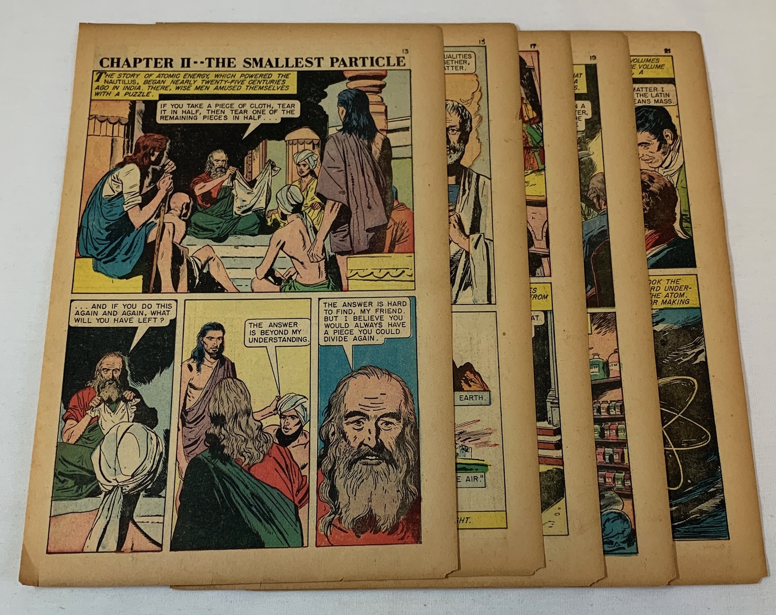 1960 nine page cartoon story ~ SMALLEST PARTICLE - Story Of The Atom
