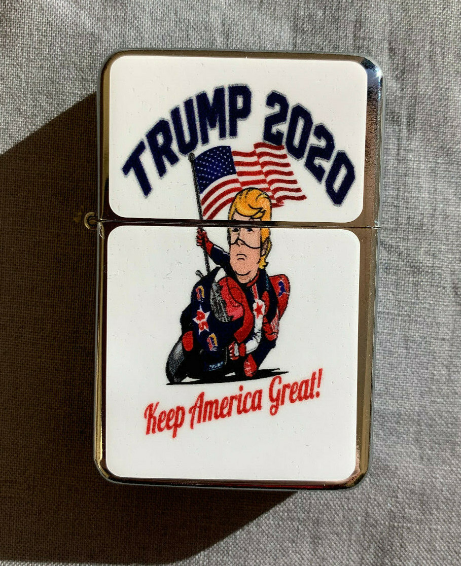 Trump 2020 D3 Flip Top Oil Lighter Windproof