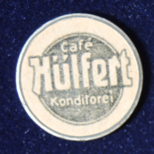 Coin Token Coin 20 Pfennig Promotional Café Hülfert Pastry Shop Tram Dresden