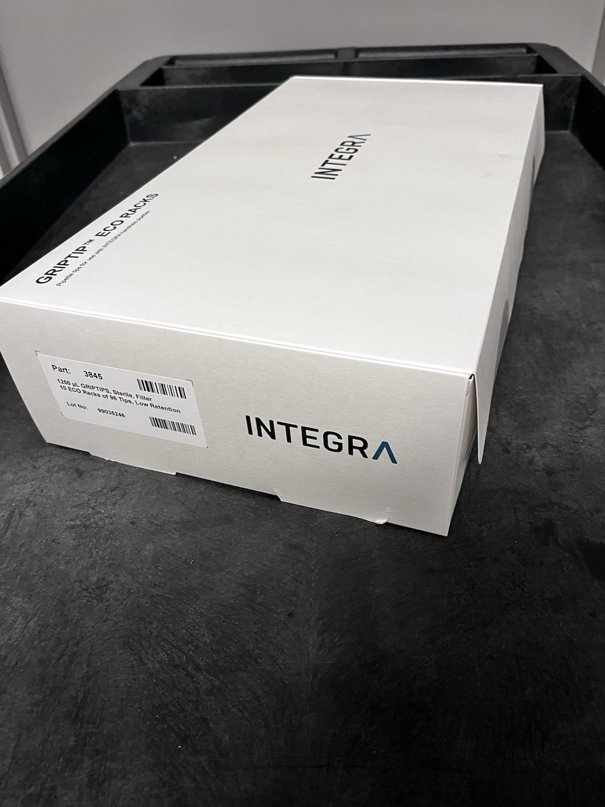 3845 Integra Pipette Tips 1250uL GRIPTIPS, Sterile 10 ECO Racks Of 96