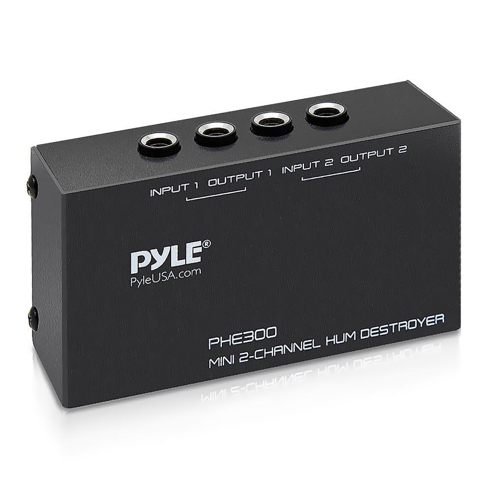 -PRO Compact Mini Hum Eliminator Box-2 Channel Passive Ground Loop Isolator, Noi
