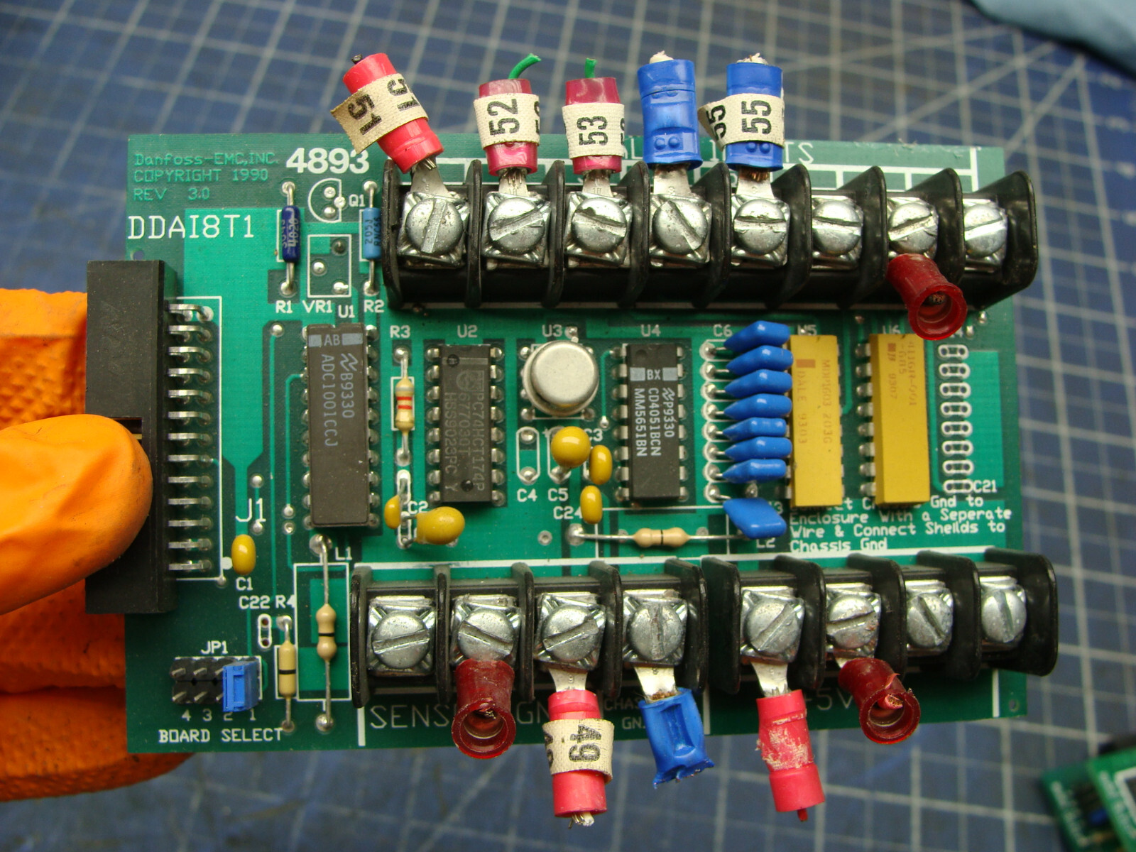 DANFOSS DIGITAL/ANALOG INPUT BOARD DDAI8T1 REV 3.0