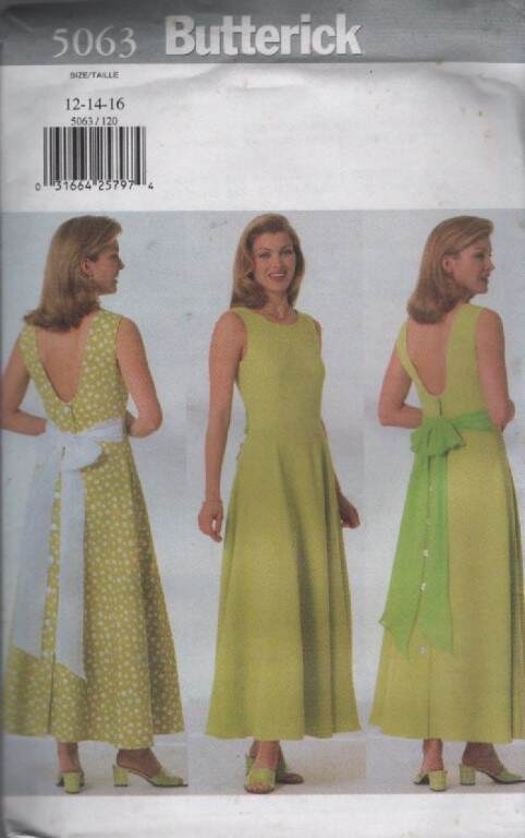 5063 BUTTERICK EASY MISSES/MISSES PETITE DRESS SZ 12-16