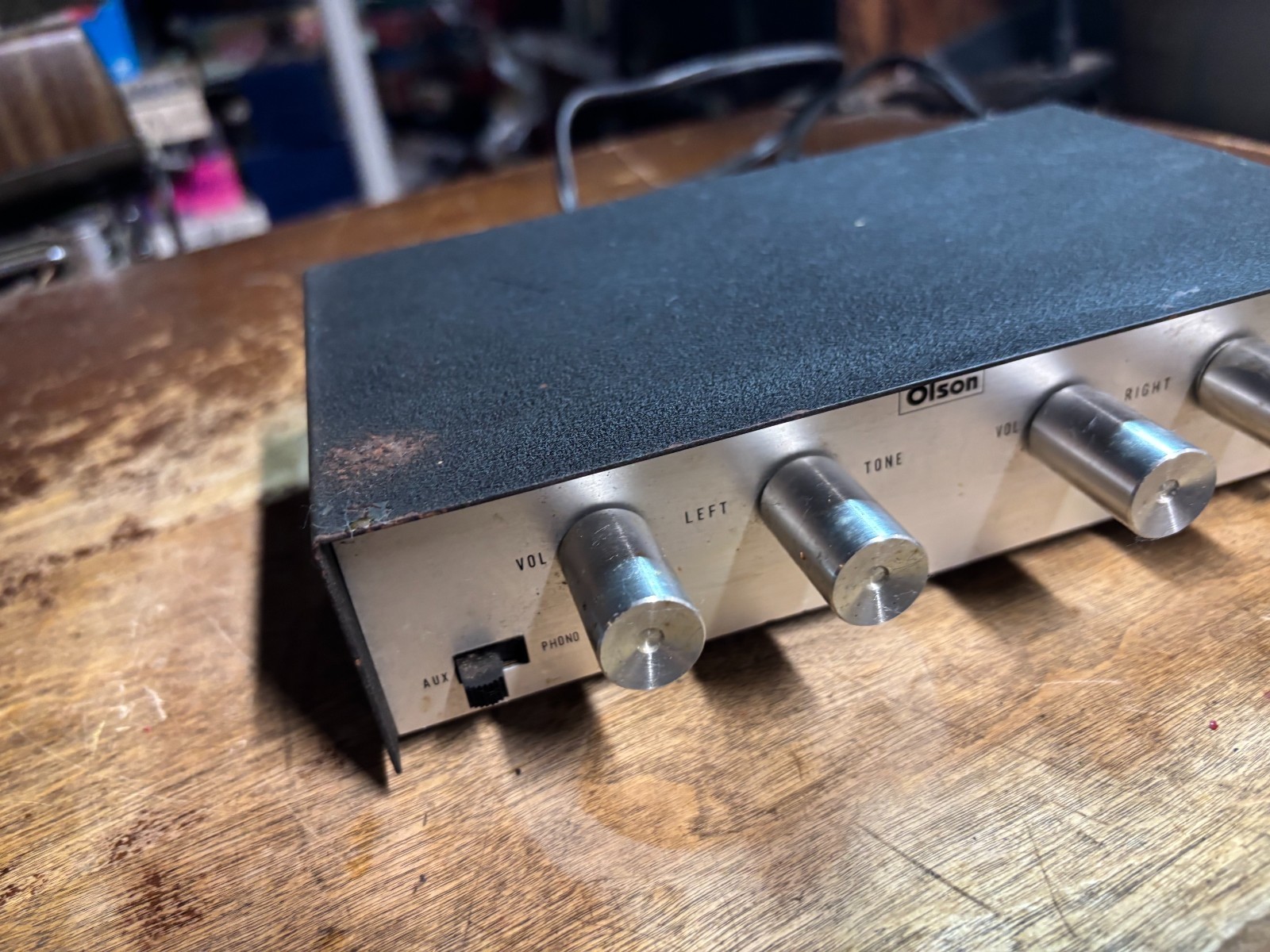 VINTAGE OLSON Stereo Microphone Mixer Japan Untested