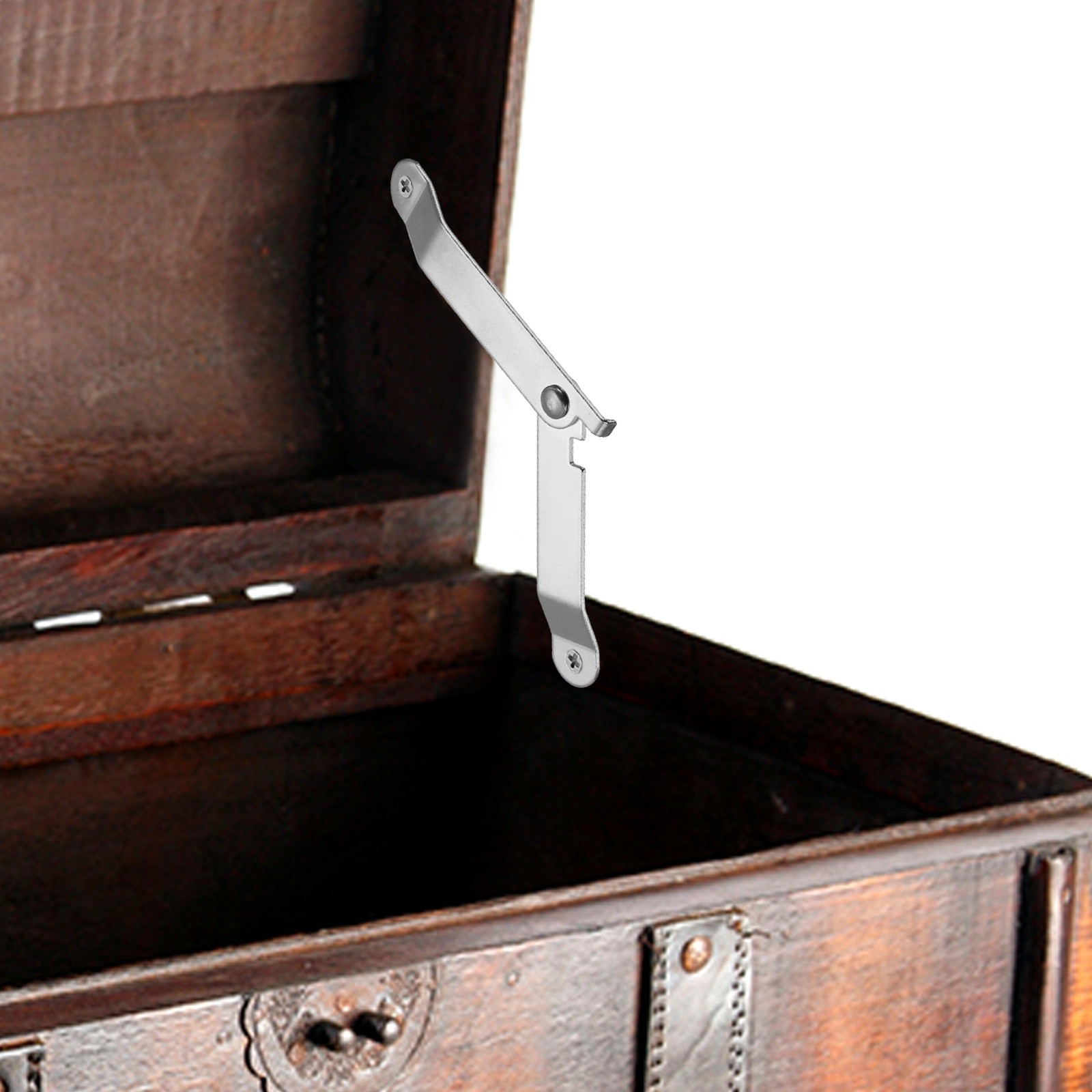 2Pcs Folding Lid Support Hinges, 3.5" 180 Degree Rotatable Hinge, Bronze Tone