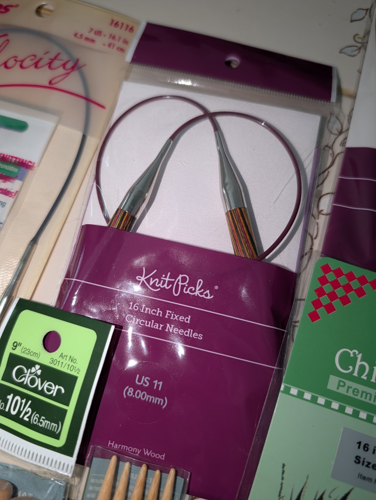 Lot Of Knitting & Crocheting Needles Vintage Boye Chiaogoo Clover & More