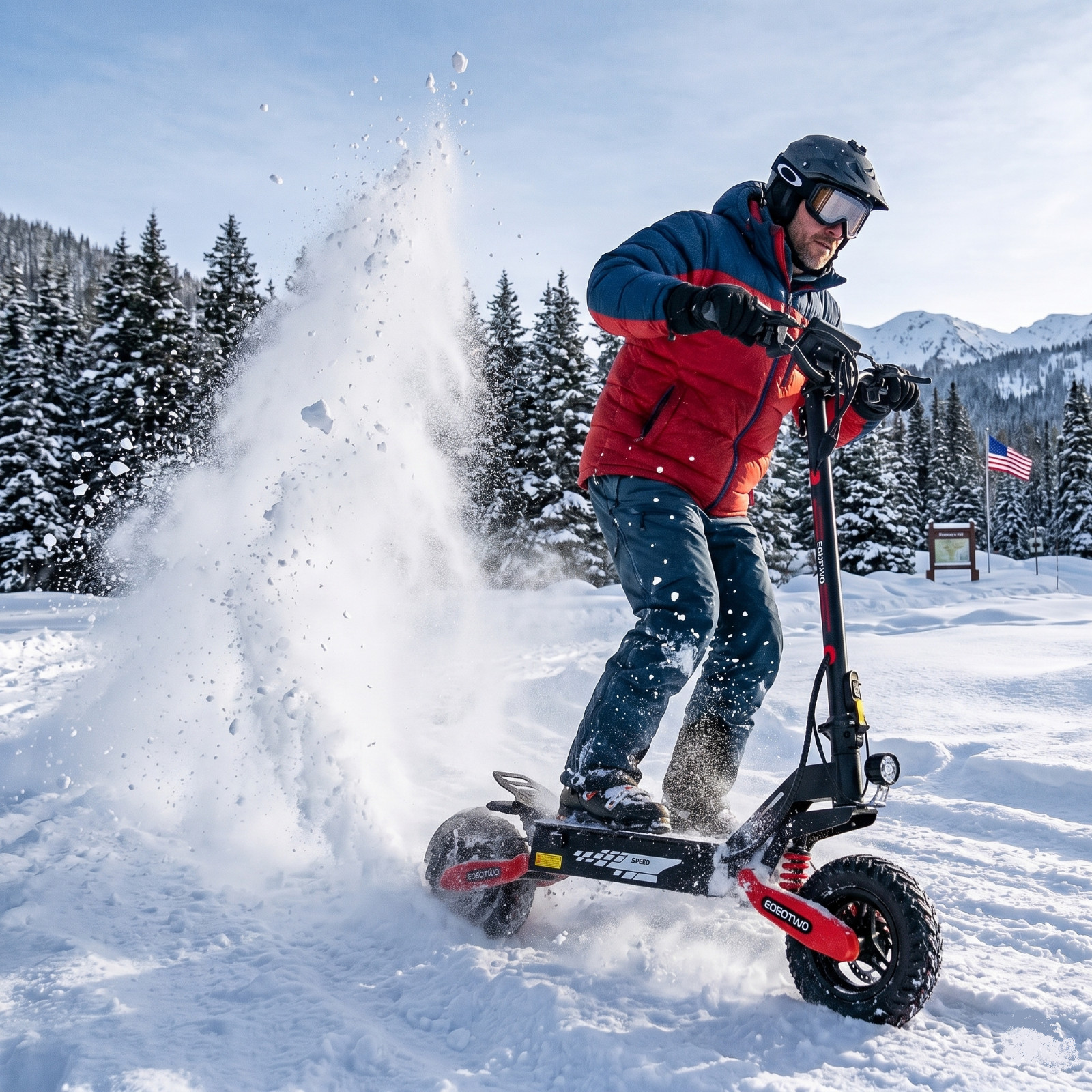 EOEOTWO 1200W  Off-road Electric Scooter for Adult 30MPH 11''Commuting E-Scooter