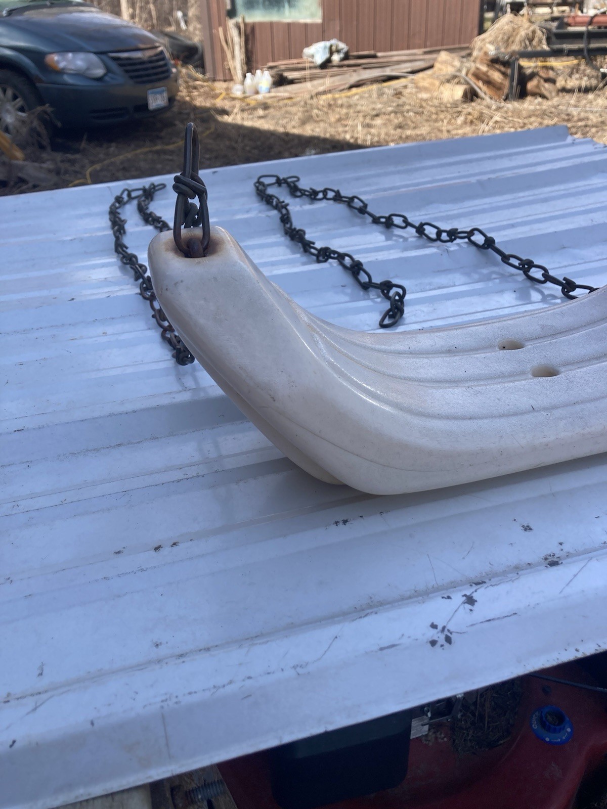 Vintage Plastic Swing Set Seat with Chains