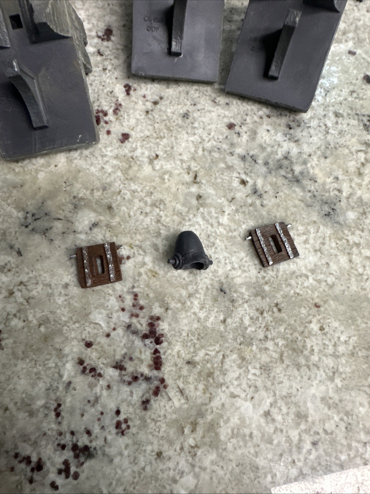 Dwarven Forge Castle Battlement Transitions, Right Left, And Straight.