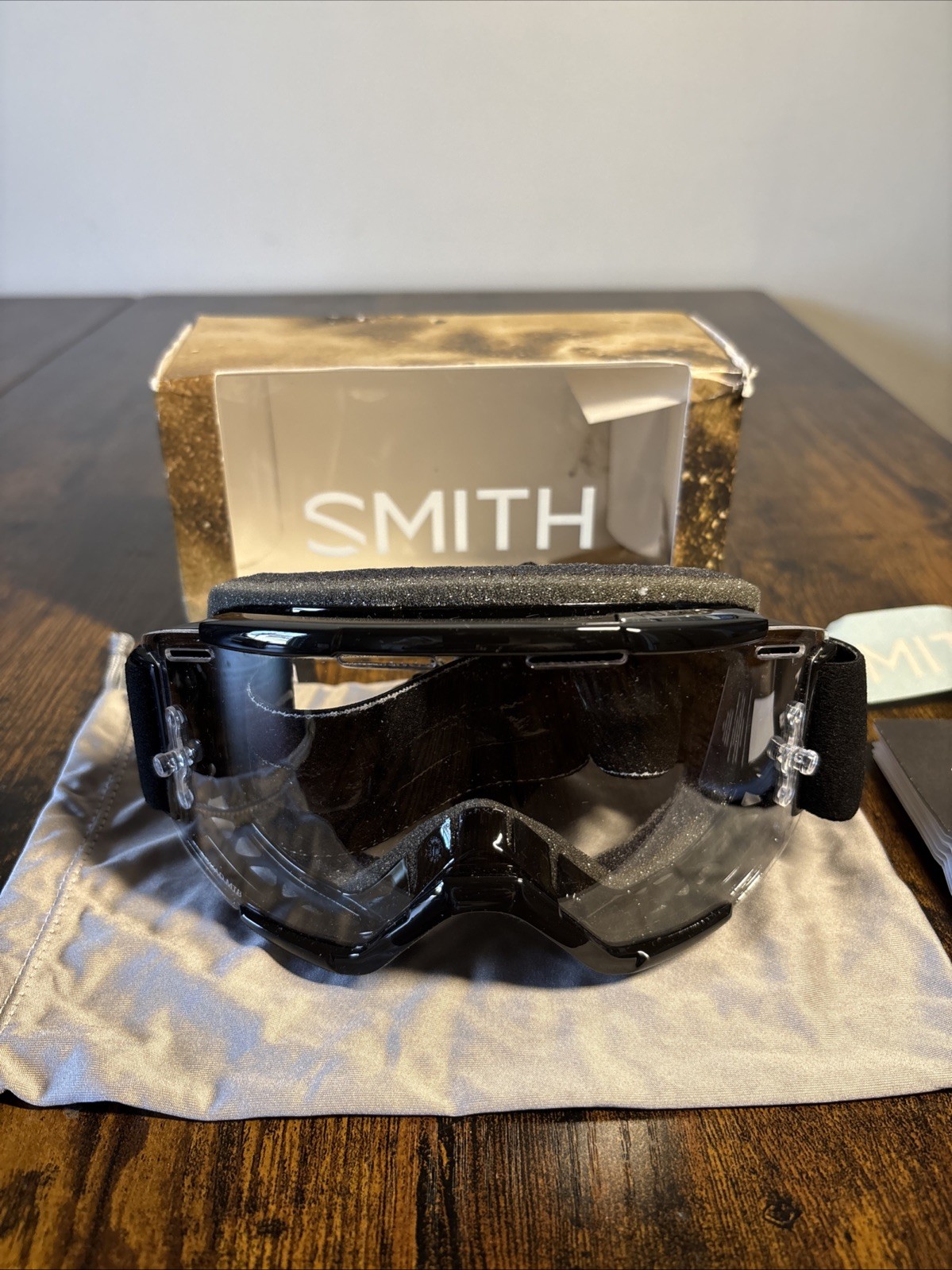 Smith Squad MTB Goggles Medium Fit Lens Clear AF Ski Snowboard OPEN BOX