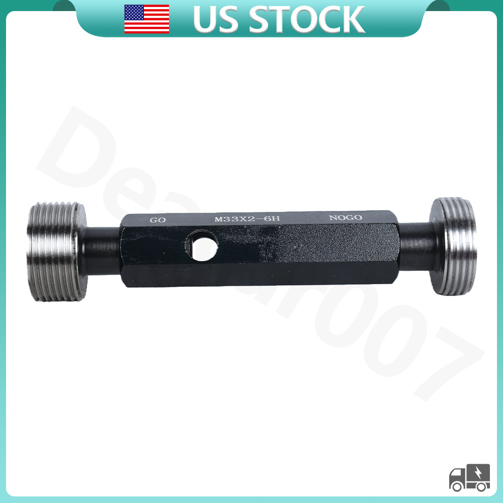 NEW M33 X 2.0 6H METRIC THREAD PLUG GAGE 33.0 2 GO NO GO P.D.'S= 31.701 & 31.925