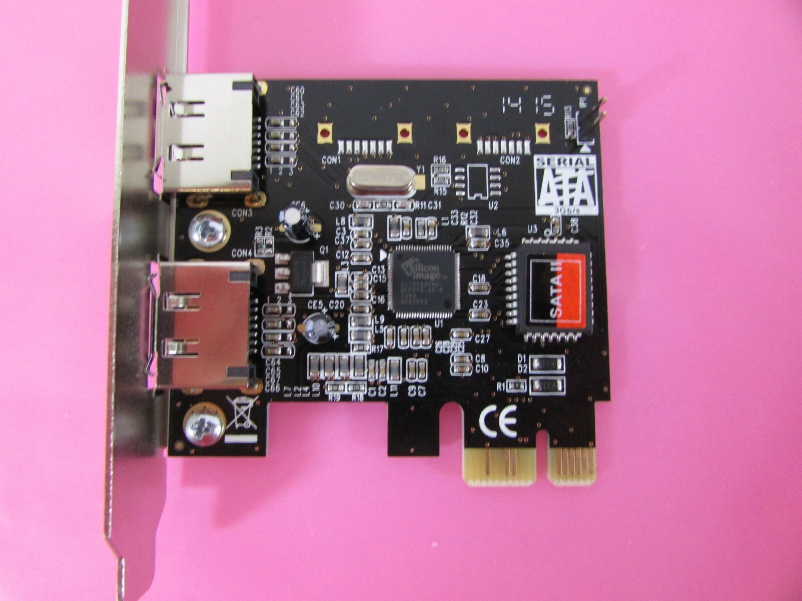 Syba SD-SA2PEX-2E SIL3132 2-Port eSATA II PCI-e RAID Card Full Height Bracket