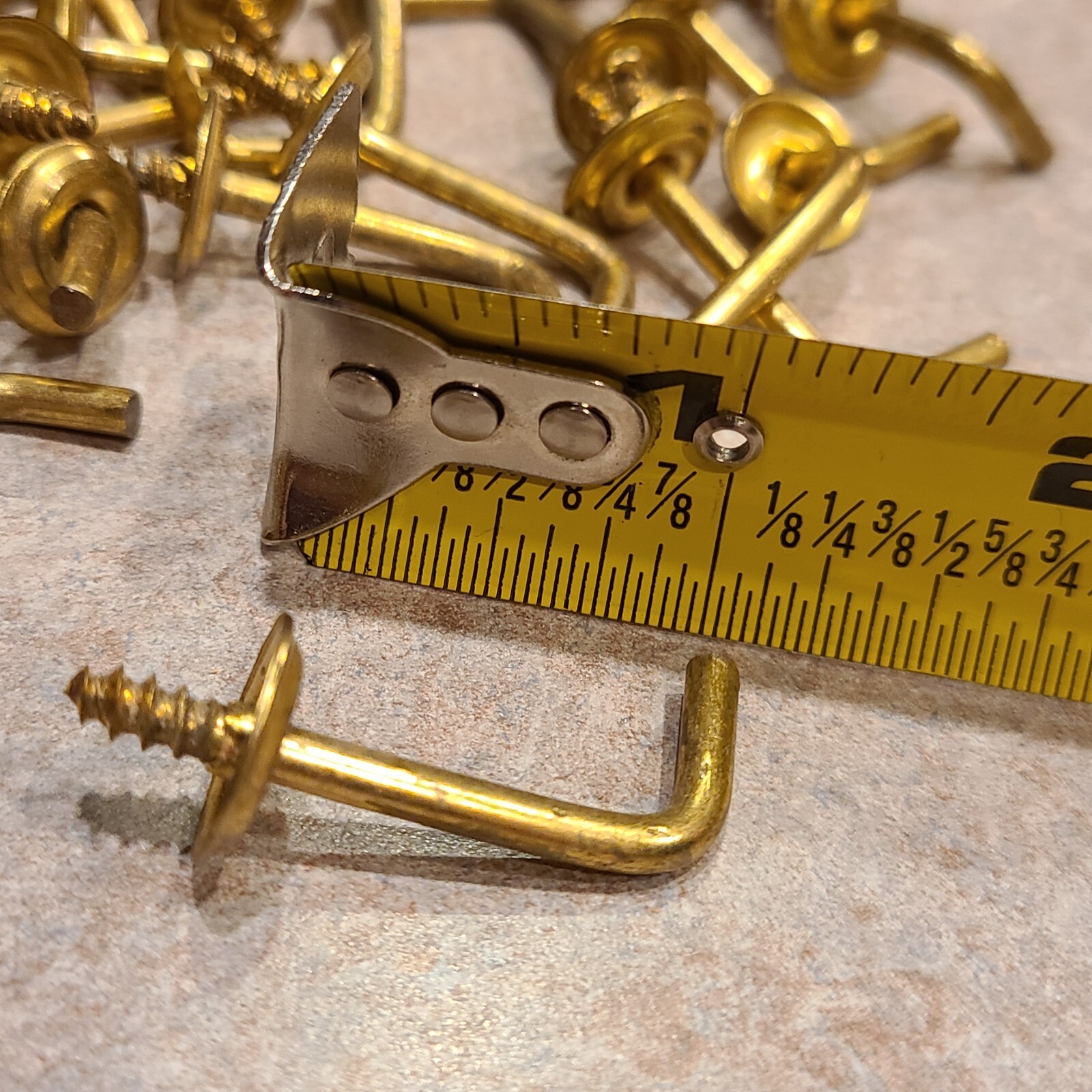 Lot 50 Brass 1" Shoulder Hooks