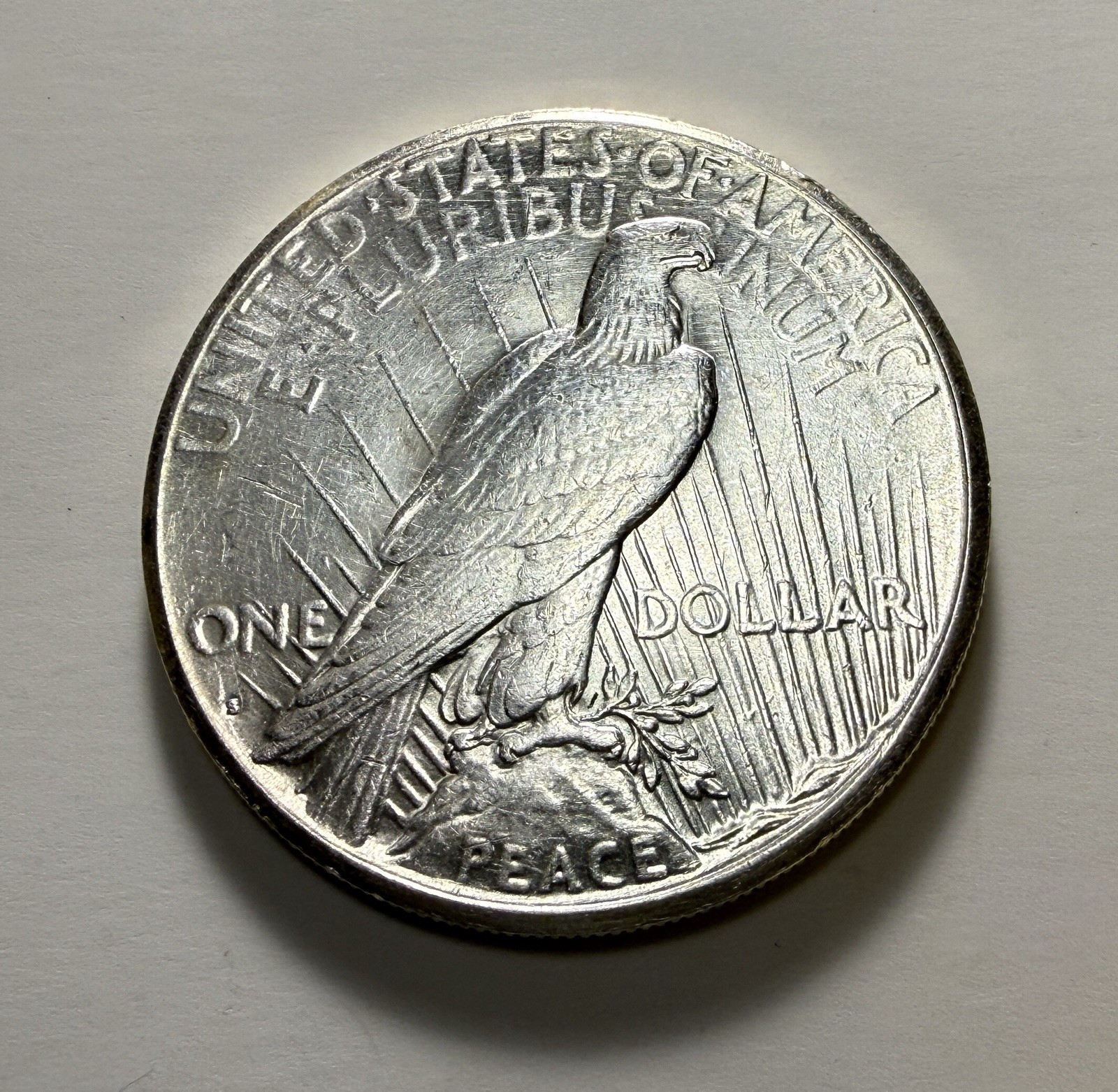 Nice Luster 1924 S PEACE DOLLAR UNC MS DETAILS (cleaned) NICE STRIKE