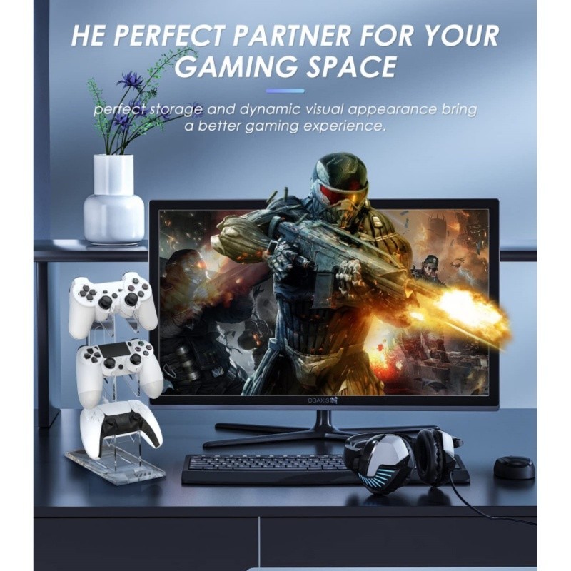 3-Tier Transparent Controller Display Stand, Universal Holder for Xbox