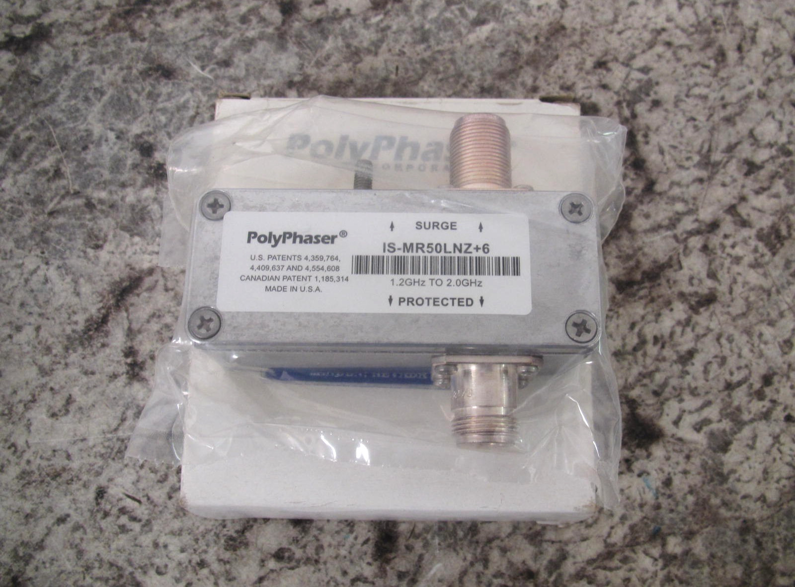 New PolyPhaser IS-MR50LNZ+6 1.2GHz-2.0GHz Coaxial Surge Protector Free Shipping