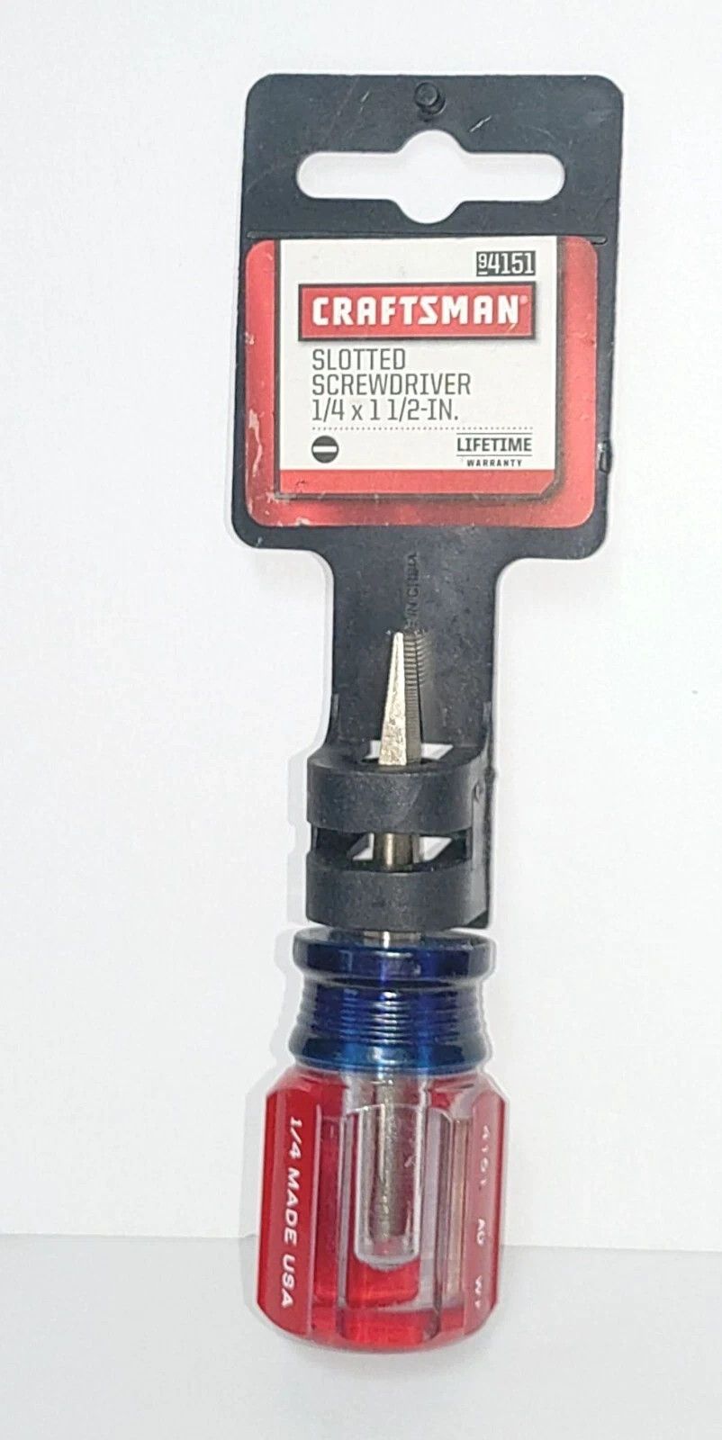 Craftsman Slotted Flathead Stubby Screwdriver 1/4" x 1-1/2" Made in USA 4151