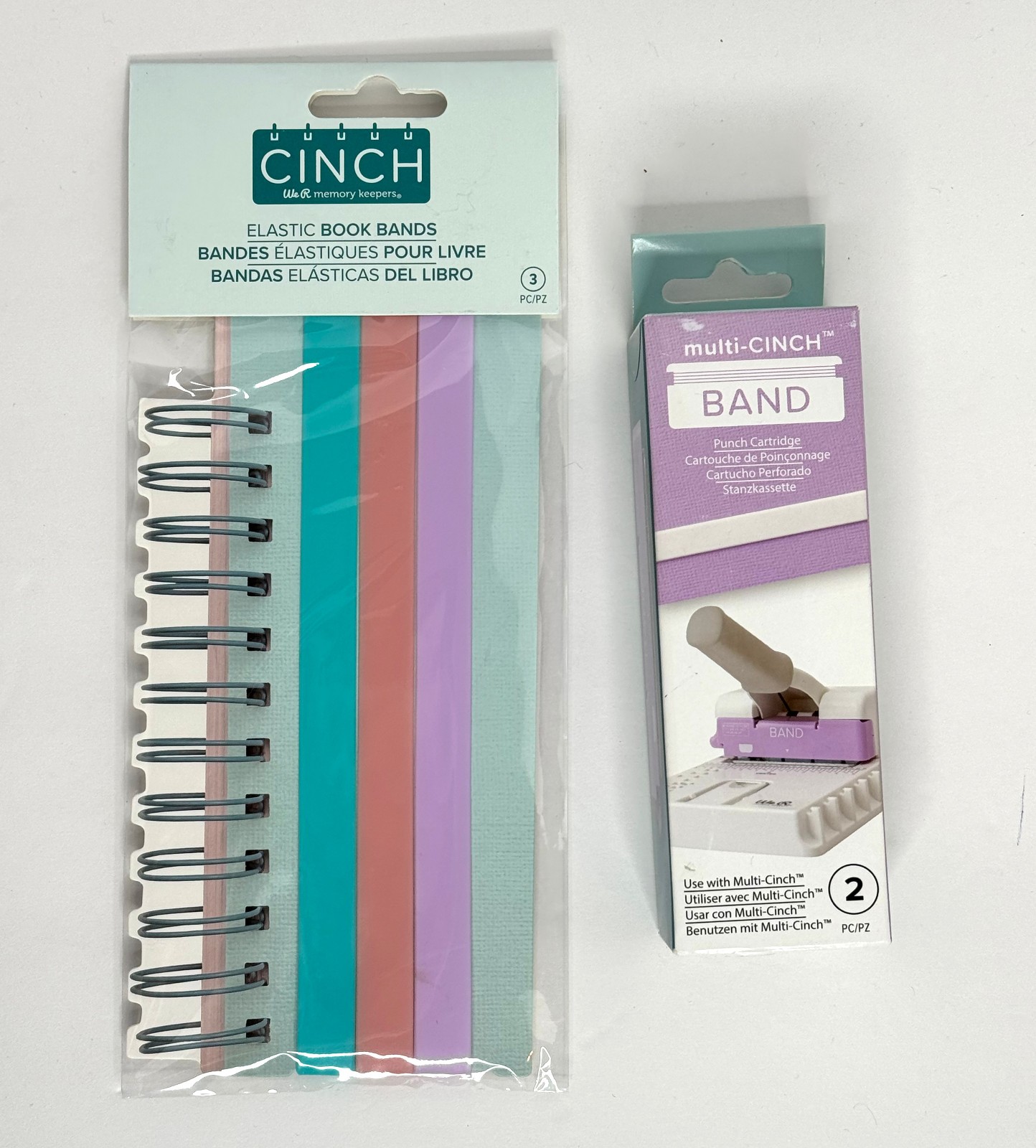 New We R Makers - Multi Cinch Collection - Cartridge - Band Punch & Bands Combo