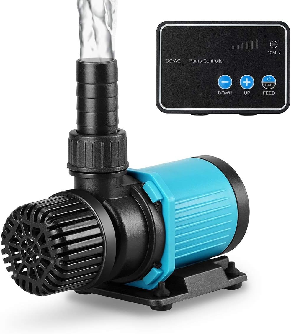 800GPH 30W16FT Aquarium 24V DC Water Pump with Controller,Submersible and Inline