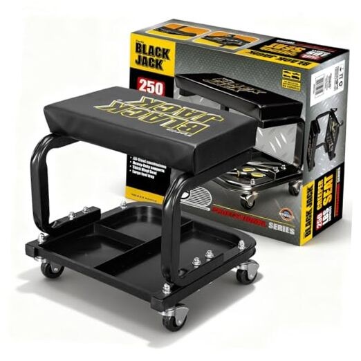 250lb Rolling Automotive Creeper Garage/Shop Seat: Padded Mechanic Medium